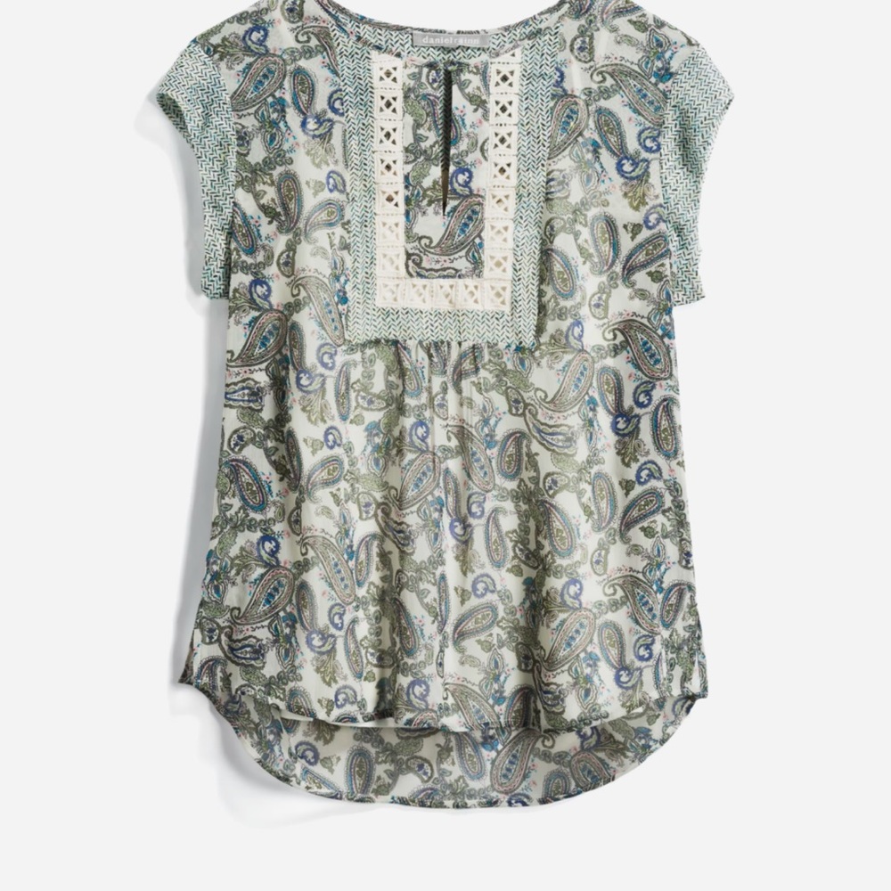 Daniel Rainn crochet detail blouse